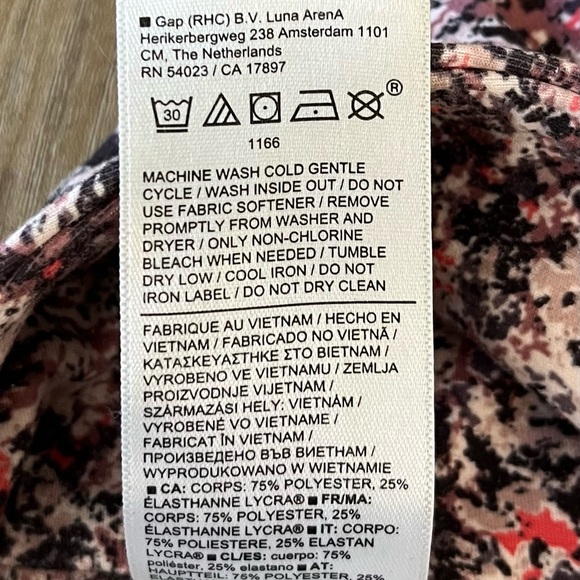 Athleta Elation 7/8 Tight Leggings - Multicolored Paint Splatter Pattern Large - Picture 9 of 12